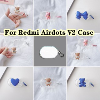 【คุณภาพสูง】เคสหูฟัง แบบนิ่ม ลายหมี และกระต่าย สามมิติ สําหรับ Redmi Airdots V2 Redmi Airdots V2