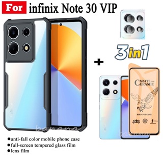 เคสโทรศัพท์มือถือเซรามิค กันกระแทก พร้อมฟิล์มเลนส์กล้อง สําหรับ infinix Note 30 Vip Note 30 Pro Note 30 4G 5G