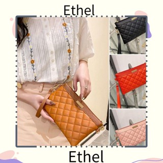 Ethel1 กระเป๋าถือ หนัง PU ปักเพชร เย็บปักถักร้อย กระเป๋าคล้องมือ แบบพกพา โซ่ ซองจดหมาย กระเป๋าผู้หญิง