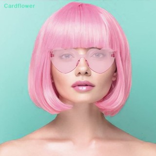 &lt;Cardflower&gt; วิกผมบ๊อบสั้นตรง สีชมพู สําหรับตุ๊กตาบาร์บี้