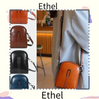 Ethel1 กระเป๋าสะพายไหล่ สะพายข้าง หนัง PU มีซิป ขนาดเล็ก สีแดง สําหรับเดินทาง