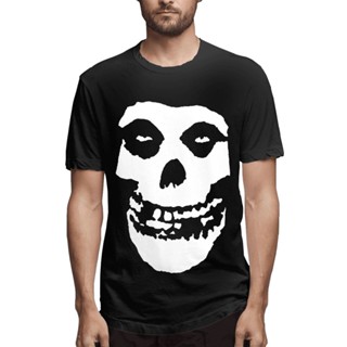 สินค้าใหม่ เสื้อยืดคอกลม ผ้าฝ้าย พิมพ์ลายหัวกะโหลก Misfits Skull Jurek 02 ของขวัญฮาโลวีน