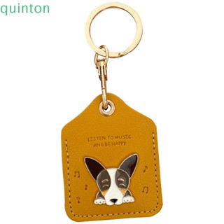 Quinton Corgi พวงกุญแจหนัง สร้างสรรค์ อุปกรณ์เสริมพวงกุญแจ ที่ใส่กุญแจ กระเป๋าเป้สะพายหลัง จี้พวงกุญแจ