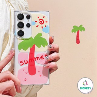 SAMSUNG เคสโทรศัพท์มือถือ ลายต้นมะพร้าว แฟชั่นฤดูร้อน สําหรับ A23 A13 A04 A32 A12 A22 4G s21 Ultra S23 S22 Ultra A50s A30s A52 4G 5G A52S A51 A10S A71 A73 5G