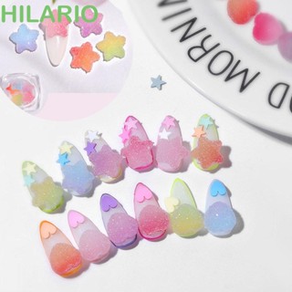 Hilario อุปกรณ์ตกแต่งเล็บอะคริลิค รูปหัวใจ ดาว 3D สีแคนดี้ สําหรับผู้หญิง