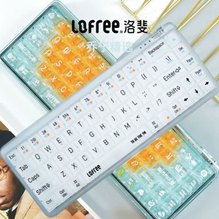 Lofree lofree คีย์บอร์ดบลูทูธไร้สาย 1% สีส้ม สําหรับเด็กผู้หญิง ออฟฟิศ