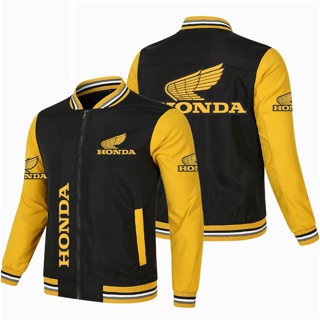 HONDA LOGO baseball uniform CM500 GL1800 NC750X CB650F CB500X CB500F CB400 PCX160 motorcycle outdoor riding color matching thin sports windproof jacket