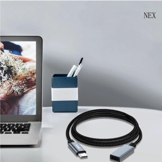 Nex PD100W สายเคเบิลต่อขยาย USB C สําหรับชาร์จเร็ว และถ่ายโอนข้อมูล ชิปมาร์กเกอร์ไนล่อนถัก 480Mbps