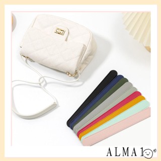 Alma สายคล้องกระเป๋า หนัง PU กันลื่น ปรับได้ คุณภาพสูง สีพื้น แบบเปลี่ยน DIY 2 ชิ้น