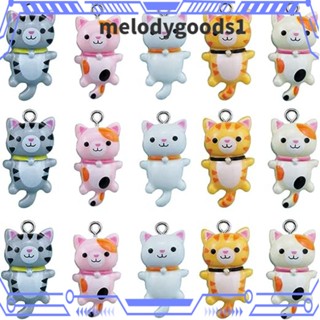 Melodygoods1 จี้เรซิ่น รูปแมวน่ารัก สําหรับทําสร้อยคอ สร้อยข้อมือ พวงกุญแจ DIY