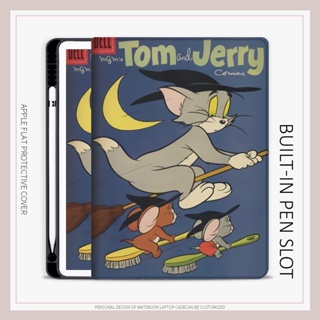 Tom Jerry เคสไอแพด 10.2 gen7 8 9 เคส iPad pro11 2022 gen10 case pen slot cat mouse เคสไอแพด นอน mini 4 5 6 air 1 2 3 4 5