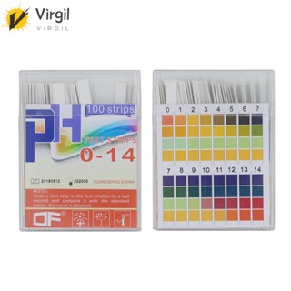 [Virgil.th] กระดาษทดสอบค่า PH 0-14 อเนกประสงค์ สําหรับห้องปฏิบัติการ บ้าน 100 ชิ้น