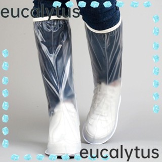 Eucalytus1 ผ้าคลุมรองเท้าบูท กันฝน พื้นหนา กันลื่น กันน้ํา ทนต่อการสึกหรอ สําหรับผู้หญิง 1 คู่