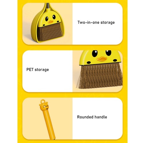 พร้อมส่ง ไม้กวาดเด็ก 2 ชิ้น อุปกรณ์ทำความสะอาดเด็ก ของเล่นเสริมพัฒนาการ เสริมพัฒนาการ - รูปที่ 5