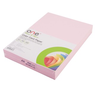 ONE กระดาษการ์ดสี A4 150 แกรม ชมพู (แพ็ค200แผ่น)