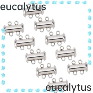 Eucalytus1 ตะขอล็อกสไลด์ สเตนเลส หลายชั้น 15x10 มม. 2 เส้น สําหรับสร้อยคอ สร้อยข้อมือ