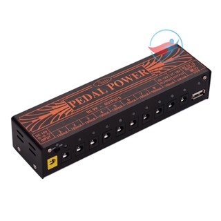 Rowin พาวเวอร์ซัพพลายเอฟเฟคกีตาร์ 10 เอาท์พุท DC สําหรับเอฟเฟคกีตาร์ 9V 12V 18V พร้อมเอาท์พุต USB 5V