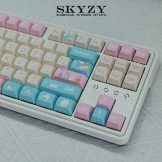 แม่มดน้อย Keycaps XDA Profile การ์ตูนน่ารัก PBT Dye Sub แป้นพิมพ์เครื่องกล Keycap