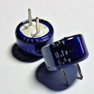 1 ตัว Capacitor ตัวเก็บประจุ  5.5V  0.1F (0.1 ฟารัด  5.5 โวลล์)