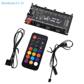 Onebaby อะแดปเตอร์พาวเวอร์ซัพพลาย 1 เป็น 8 ทาง HUB SATA 12V 4 Pin PWM ARGB สําหรับ PC ไฟ LED