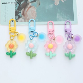 Onem พวงกุญแจ จี้กระดิ่งดอกไม้ ขนาดเล็ก สีแคนดี้ หลากสี สําหรับแขวนกระเป๋าเป้สะพายหลัง DIY