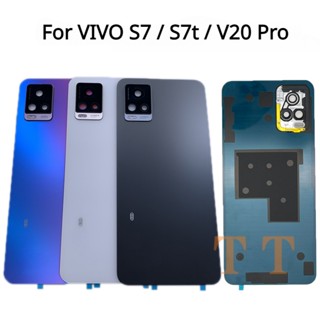 ฝาครอบแบตเตอรี่ด้านหลัง พร้อมเลนส์กล้อง แบบเปลี่ยน สําหรับ VIVO S7 S7t V20 Pro