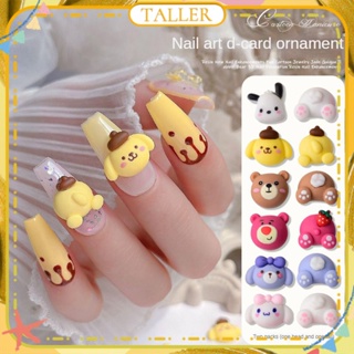 ✧Ready Stcok 2pcs Nail Art Sanrio Series Jewelry Strawberry Bear Cinnamon Dog Cute Three-dimensional Resin Nail Accessories Manicure Tool For Nail Shop TALLER