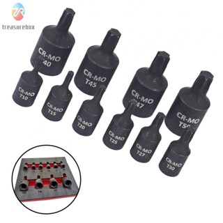 【TRSBX】10Pcs Hex Torx Screwdriver-Bit 1/4 3/8 Inch Drive Socket Hand Tools T10-T50