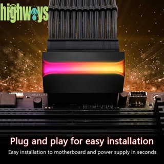 Teucer อะแดปเตอร์เชื่อมต่อ 5V 3Pin ARGB Aura Sync ATX 24Pin to 90 องศา [highways.th]