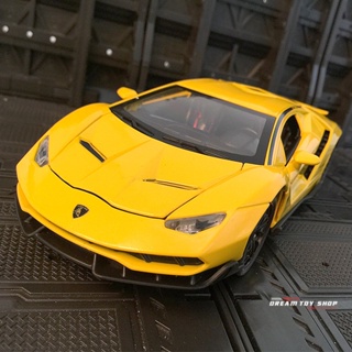 โมเดลรถยนต์ 1: 24 Lamborghini LP770 Supercar โลหะ ของเล่นสําหรับเด็ก