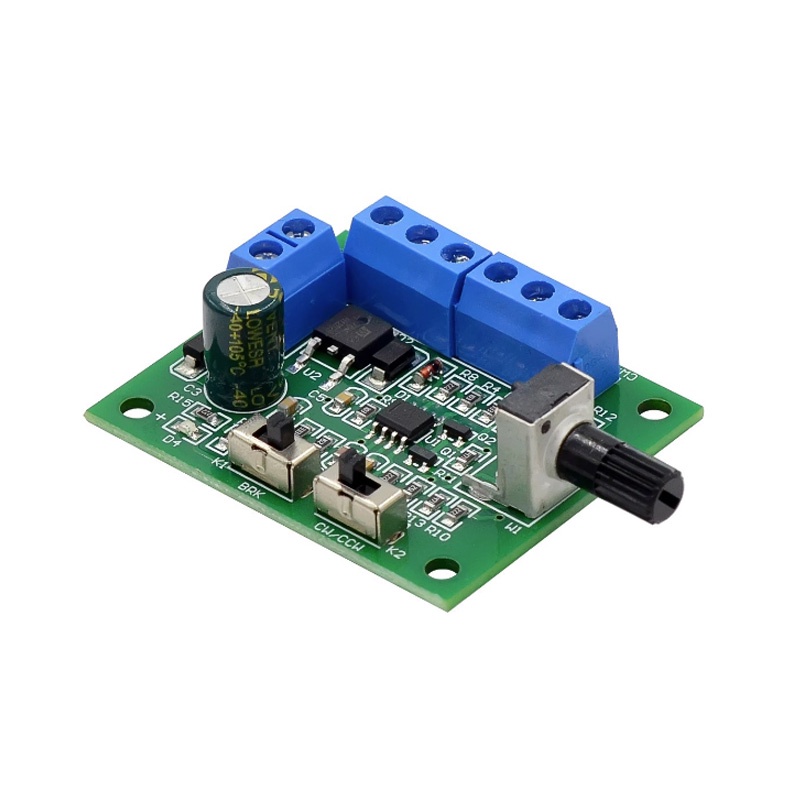 Dc8-24v Brushless DC มอเตอร์ควบคุมความเร็วไดรเวอร์ PWM ควบคุมความเร็วบอร์ด Pinpoint Regulator ไปข้างหน้าและข้างหลังควบคุม 18KHz