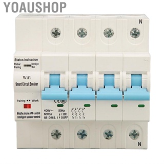 Yoaushop Circuit Breaker Rail Mounted AC400V WIFI for Dorm