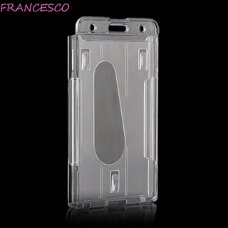 Francesco ชุดปลอกโลหะ พลาสติกแข็ง แนวตั้ง 10x6 ซม. สําหรับตัดบัตรเครดิต 1 ชิ้น