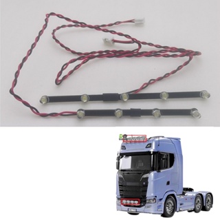 Cgrc ไฟหน้า LED 1 ชุด และชุดไฟโดม สําหรับอัพเกรดรถบรรทุกบังคับ 1/14 Tamiya Tipper Scania 56368 56371 770S