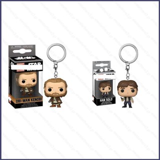 Eula FUNKO POP Star Wars Obi-Wan Kenobi Han Solo พวงกุญแจ จี้ฟิกเกอร์ ของเล่นสําหรับเด็ก