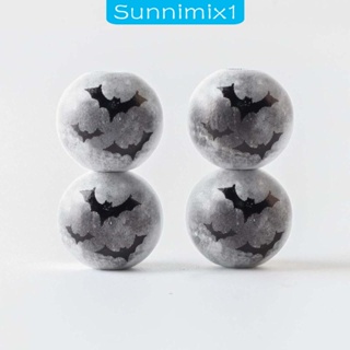 [Sunnimix1] ลูกปัดไม้ โฮมเมด DIY สําหรับตกแต่งฮาโลวีน 60 ชิ้น