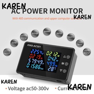 Karen โวลต์มิเตอร์แอมมิเตอร์ดิจิทัล KWS-AC301 ชิปตรวจจับพลังงาน AC 50-300V