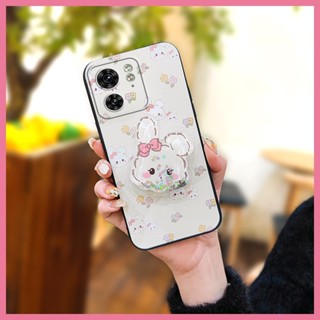 Silicone Dirt-resistant Phone Case For MOTO Edge40 glisten Back Cover Anti-dust Cartoon Kickstand Anti-knock Soft Case Durable