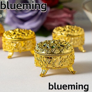 Blueming2 กล่องพลาสติกใส่ขนมคุกกี้ แบบพกพา สีทอง สีเงิน สําหรับงานแต่งงาน 12 ชิ้น