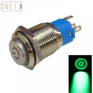 【ONCEMOREAGAIN】Versatile Metal Push Button Switch with Power Symbol 3 6V Voltage 4A Current