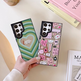 【Sweet Love】casetify เคสโทรศัพท์มือถือแบบนิ่ม กันกระแทก พร้อมกระจก ลายหัวใจ แฟชั่น คุณภาพสูง สําหรับ Samsung s23ultra s23 s23+ s22ultra