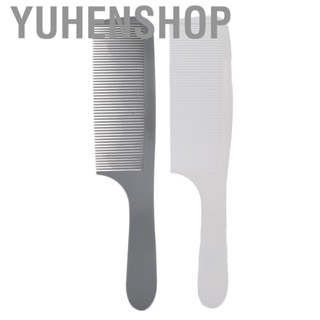 Yuhenshop 2 Pcs Hair Styling Comb Set Cutting Flat Top Curved Barber