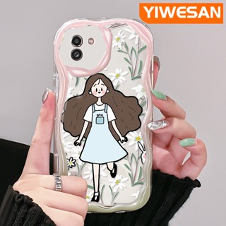 เคสโทรศัพท์มือถือแบบนิ่ม ใส ลายดอกไม้ เด็กผู้หญิง สีครีม หลากสี สําหรับ Samsung A03 Core A03s A02 M02 A02s M02s F02s