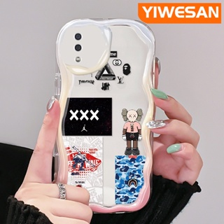 เคสโทรศัพท์มือถือ แบบใส ลายกราฟฟิติหุ่นยนต์ แนวสตรีท สีครีม สําหรับ Samsung galaxy A11 M11 A10