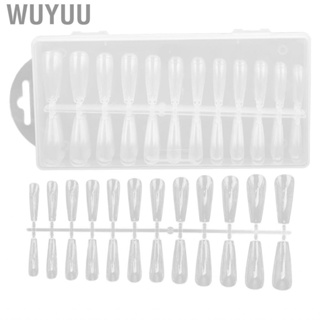 Wuyuu 240pcs Fake Nail Tips Clear Full Cover False Nails Artificial