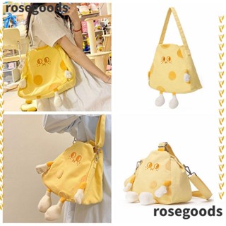 Rosegoods1 กระเป๋าเดินทาง ผ้าแคนวาส รูปชีส แฟชั่นฤดูใบไม้ผลิ และฤดูร้อน