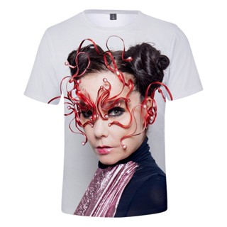 เสื้อยืดแขนสั้น พิมพ์ลายนักร้อง Bjork สไตล์ฮาราจูกุ มาใหม่ 2022