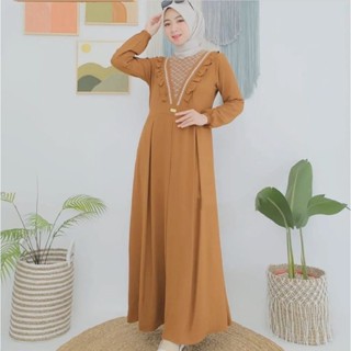 - Monaco Dress Gamis Muslim Maxy Matt Polos Basic Apk Lace l Dress Maxy Friendly