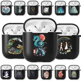 เคสหูฟังบลูทูธ ซิลิโคนนุ่ม ลายการ์ตูนญี่ปุ่น Miyazaki Totoro Spirited Away สําหรับ Apple Airpods Pro 3 2 1