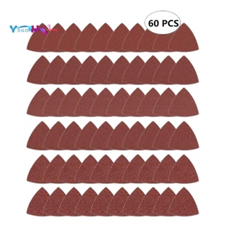 แผ่นกระดาษทราย ทรงสามเหลี่ยม 3-1/8 นิ้ว คละแบบ 40 60 80 100 120 240 กริต 60 ชิ้น